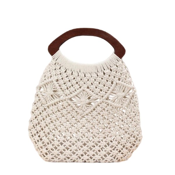 INS New Handmade Cotton Rope Beach Bag for Women